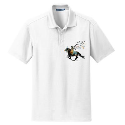 Horse Horseback Riding Life Nature Bird Horse Girls Women Dry Zone Grid Polo