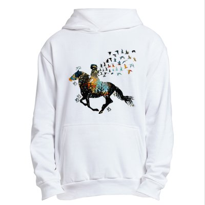 Horse Horseback Riding Life Nature Bird Horse Girls Women Urban Pullover Hoodie