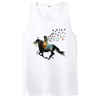 Horse Horseback Riding Life Nature Bird Horse Girls Women PosiCharge Competitor Tank