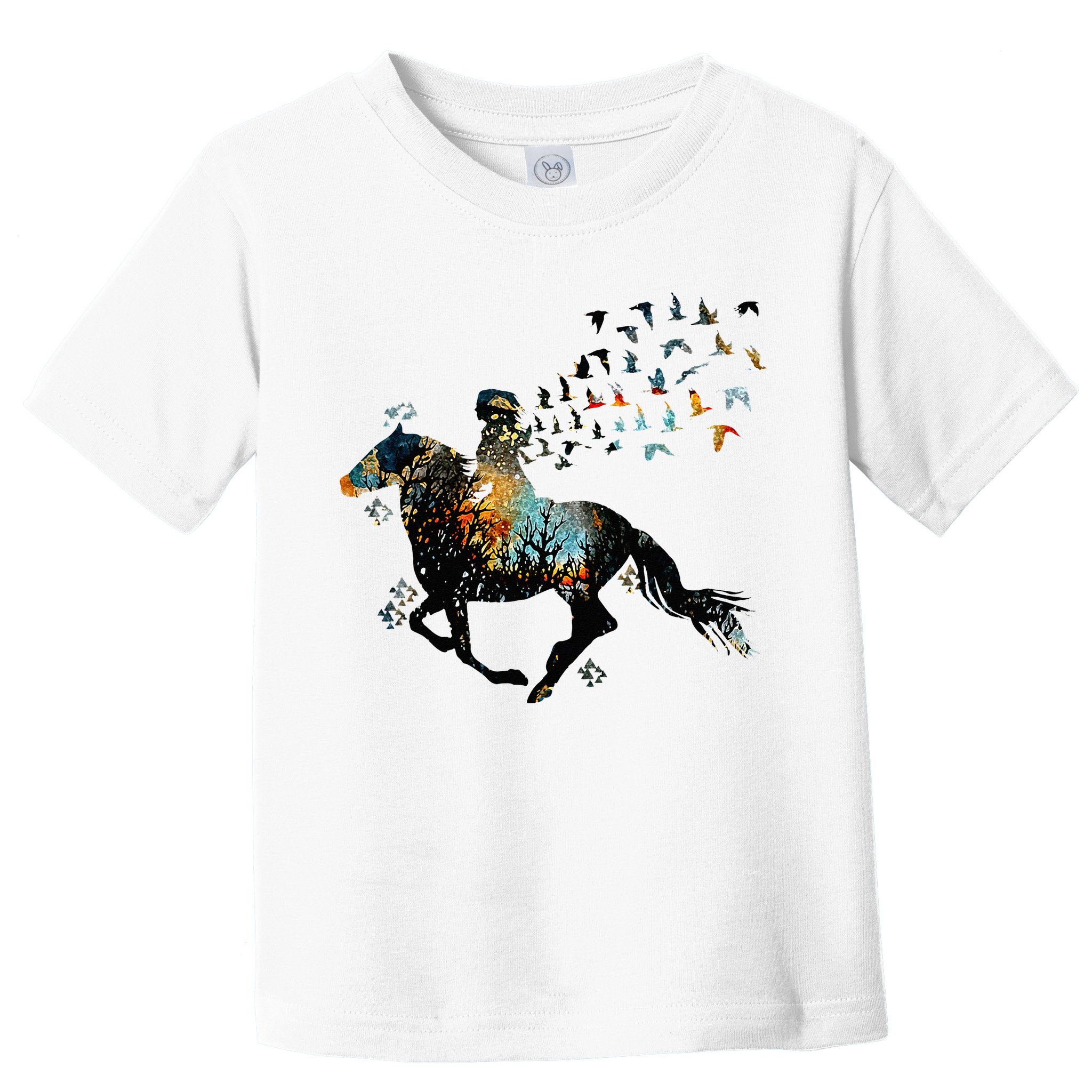 Horse Horseback Riding Life Nature Bird Horse Girls Women Toddler T-Shirt