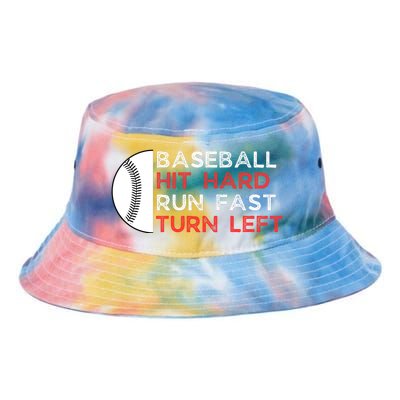 Hit Hard Run Fast Turn Left Tie Dye Newport Bucket Hat