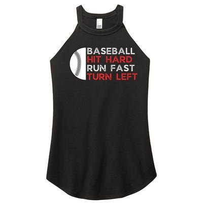 Hit Hard Run Fast Turn Left Women’s Perfect Tri Rocker Tank