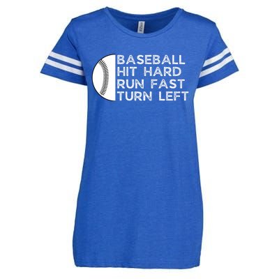 Hit Hard Run Fast Turn Left Enza Ladies Jersey Football T-Shirt