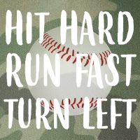Hit Hard Run Fast Turn Left Baseball Legacy Tie Dye Trucker Hat