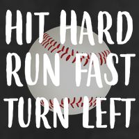 Hit Hard Run Fast Turn Left Baseball 15oz Campfire Ceramic Mug
