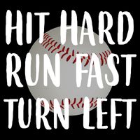 Hit Hard Run Fast Turn Left Baseball Toddler Hoodie