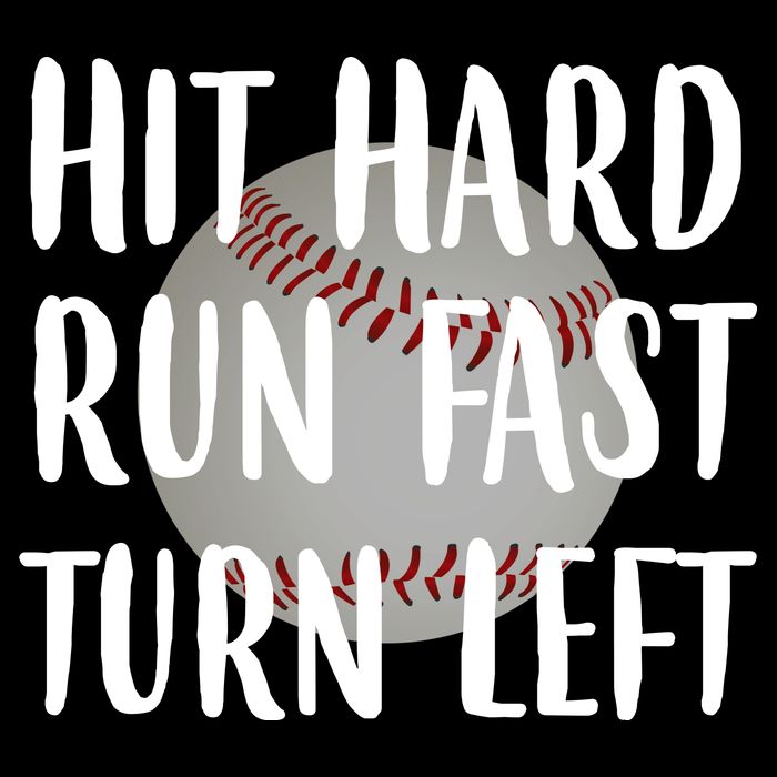 Hit Hard Run Fast Turn Left Baseball Toddler Hoodie