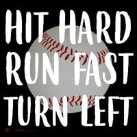 Hit Hard Run Fast Turn Left Baseball Visor