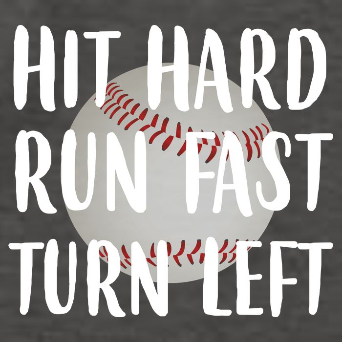 Hit Hard Run Fast Turn Left Baseball Vector Backpack