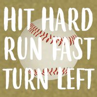 Hit Hard Run Fast Turn Left Baseball Garment-Dyed Women's Muscle Tee