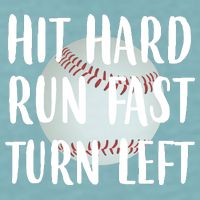 Hit Hard Run Fast Turn Left Baseball Sueded Cloud Jersey T-Shirt