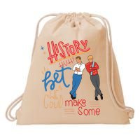 History Huh Red White And Royal Blue Drawstring Bag