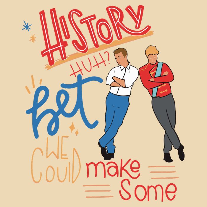 History Huh Red White And Royal Blue Drawstring Bag