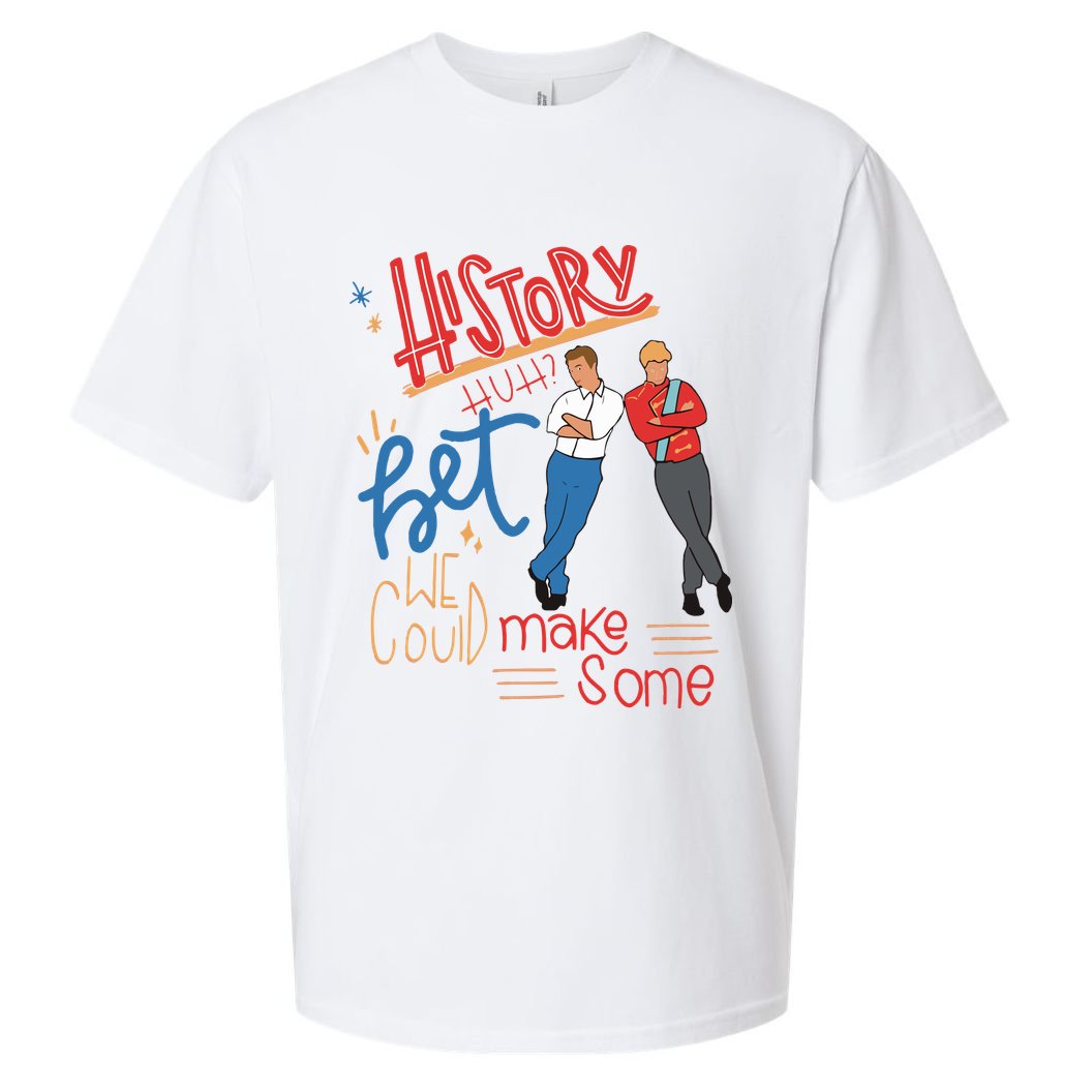 History Huh Red White And Royal Blue Sueded Cloud Jersey T-Shirt