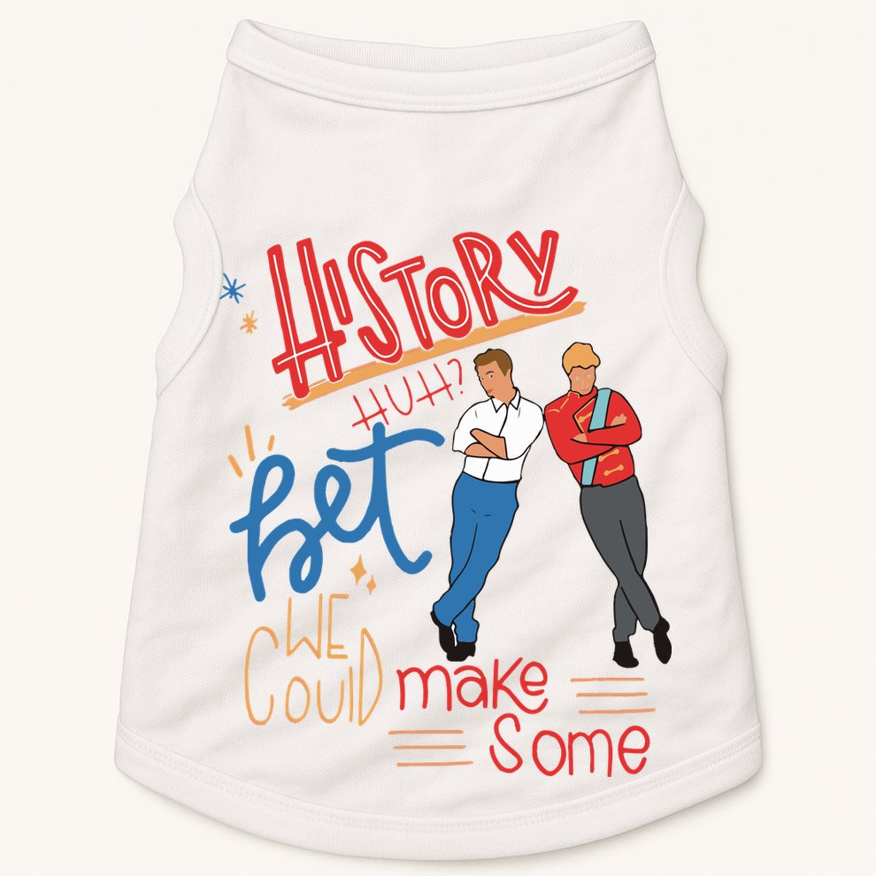 History Huh Red White And Royal Blue Doggie Tank