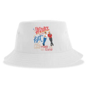 History Huh Red White And Royal Blue Sustainable Bucket Hat