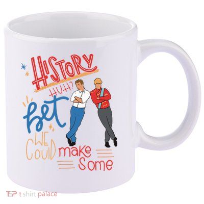 History Huh Red White And Royal Blue 11oz C Handle Ceramic Mug