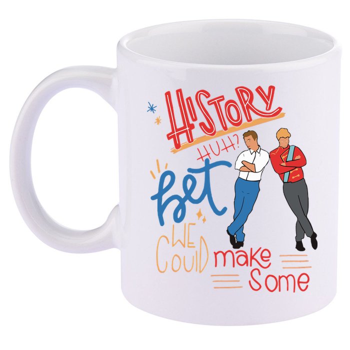 History Huh Red White And Royal Blue 11oz C Handle Ceramic Mug