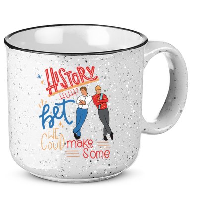 History Huh Red White And Royal Blue 15oz Campfire Ceramic Mug