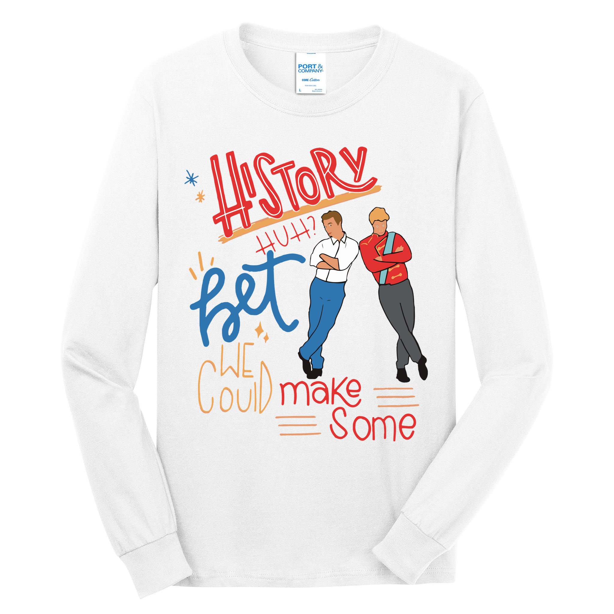 History Huh Red White And Royal Blue Tall Long Sleeve T-Shirt