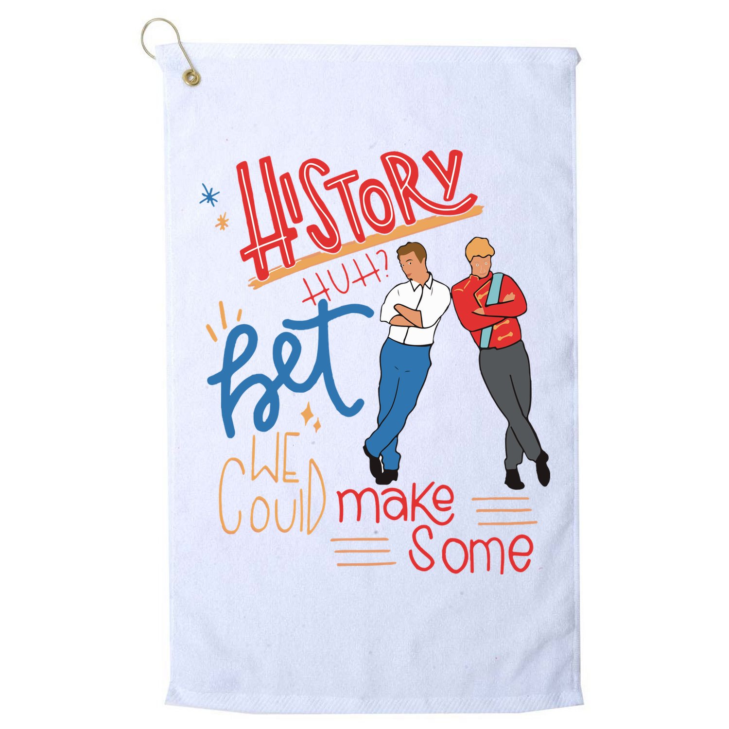 History Huh Red White And Royal Blue Golf Towel