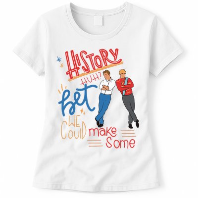 History Huh Red White And Royal Blue Womens T-Shirt