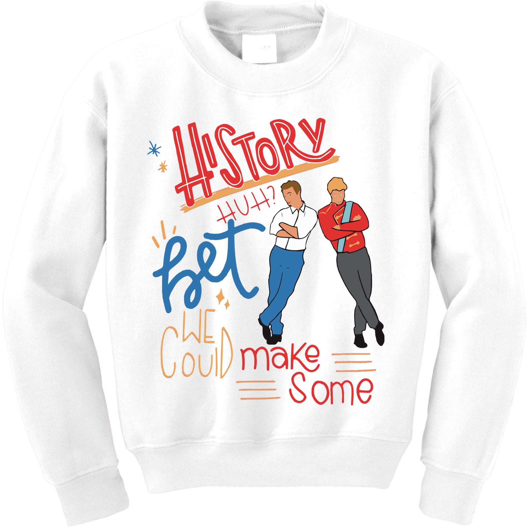 History Huh Red White And Royal Blue Kids Sweatshirt