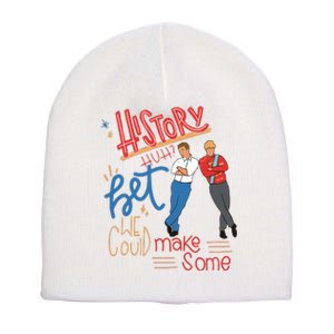 History Huh Red White And Royal Blue Short Acrylic Beanie