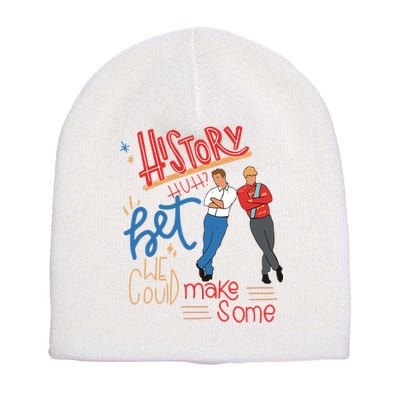 History Huh Red White And Royal Blue Short Acrylic Beanie
