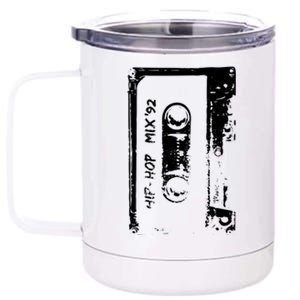 Hip Hop Rap Mixtape Cassette DJ Retro 90s 12 oz Stainless Steel Tumbler Cup