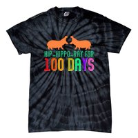 Hip Hippo Ray For 100 Days Of School Hip Hip Hooray Tie-Dye T-Shirt