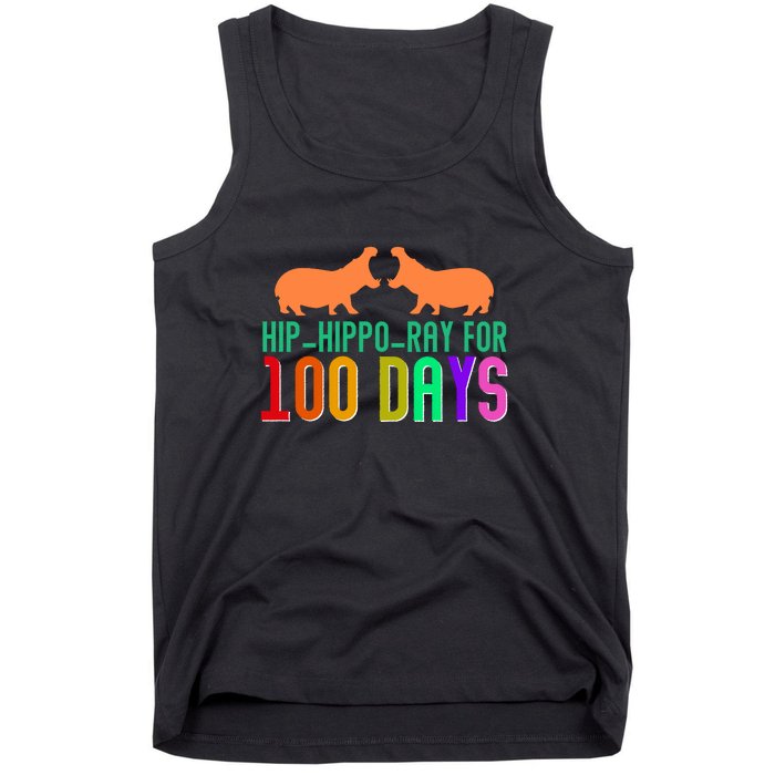 Hip Hippo Ray For 100 Days Of School Hip Hip Hooray Tank Top