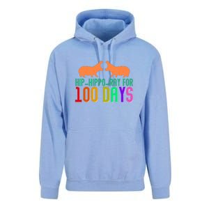 Hip Hippo Ray For 100 Days Of School Hip Hip Hooray Unisex Surf Hoodie