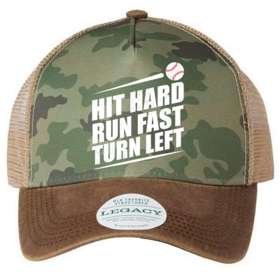 Hit Hard Run Fast Turn Left Gift Legacy Tie Dye Trucker Hat