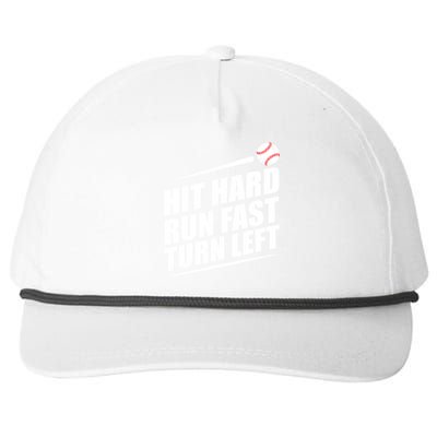 Hit Hard Run Fast Turn Left Gift Snapback Five-Panel Rope Hat