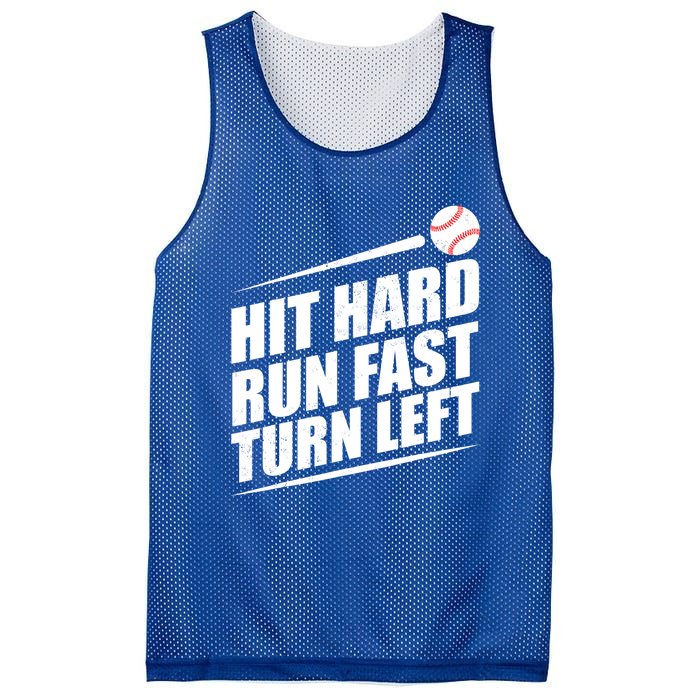 Hit Hard Run Fast Turn Left Gift Mesh Reversible Basketball Jersey Tank