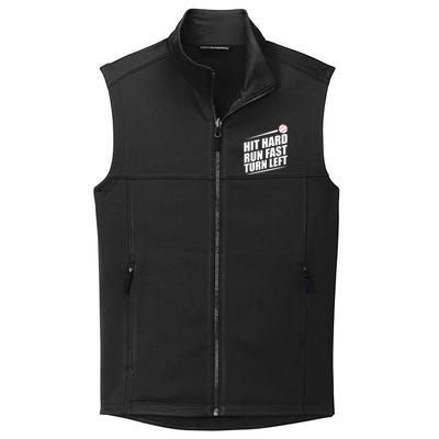 Hit Hard Run Fast Turn Left Gift Collective Smooth Fleece Vest