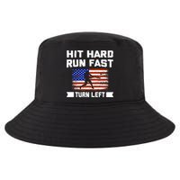 Hit Hard Run Fast Turn Left Baseball Gift Cool Comfort Performance Bucket Hat