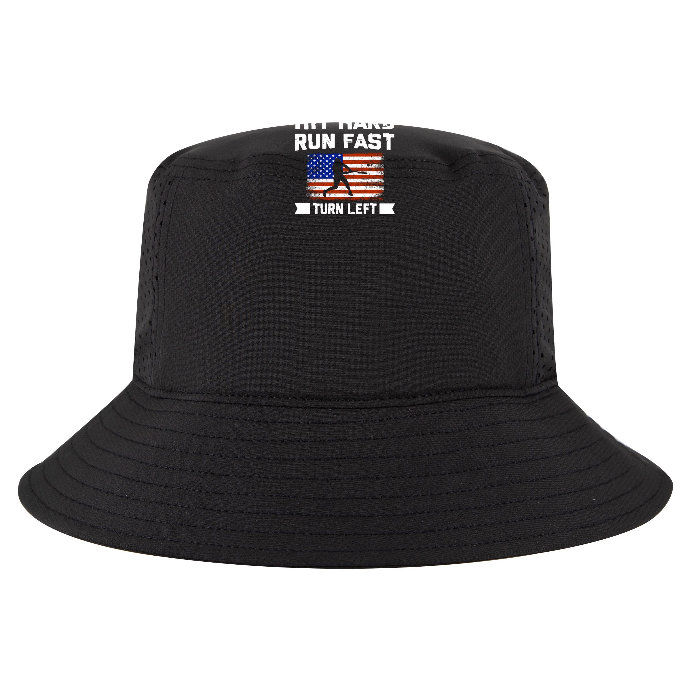 Hit Hard Run Fast Turn Left Baseball Gift Visor
