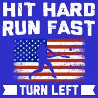 Hit Hard Run Fast Turn Left Baseball Gift Visor