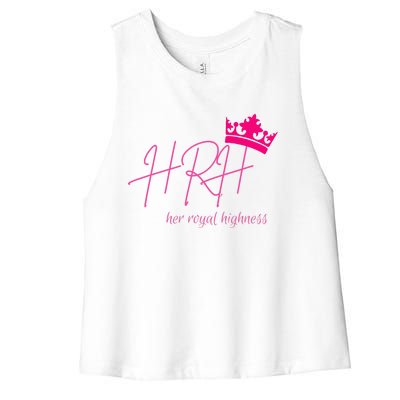 Hrh Her Royal Highness Pink Tiara Women's Racerback Cropped Tank