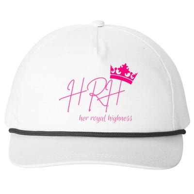 Hrh Her Royal Highness Pink Tiara Snapback Five-Panel Rope Hat