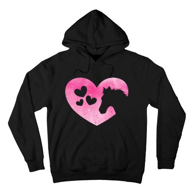 Heart Horseback Riding Cute Horse Lover Hoodie