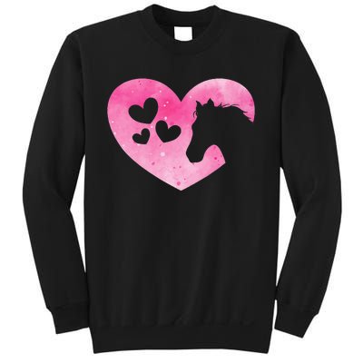 Heart Horseback Riding Cute Horse Lover Sweatshirt