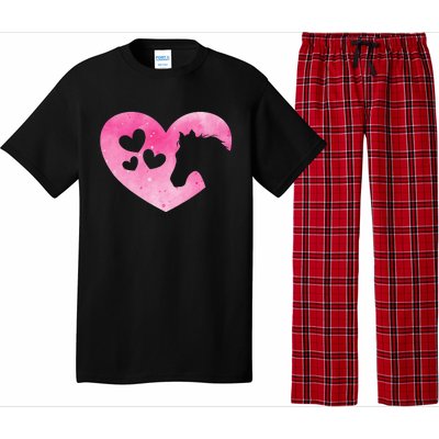 Heart Horseback Riding Cute Horse Lover Pajama Set