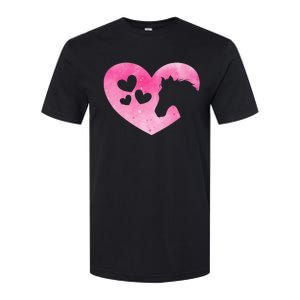 Heart Horseback Riding Cute Horse Lover Softstyle CVC T-Shirt