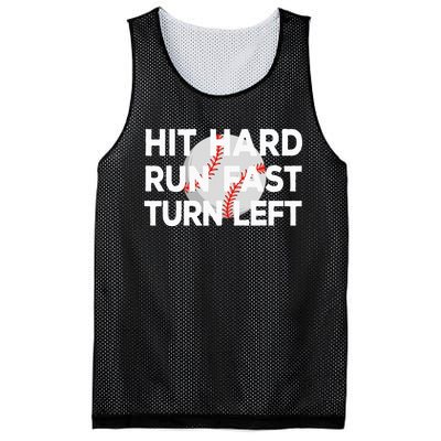 Hit Hard Run Fast Turn Left Baseball Mesh Reversible Basketball Jersey Tank