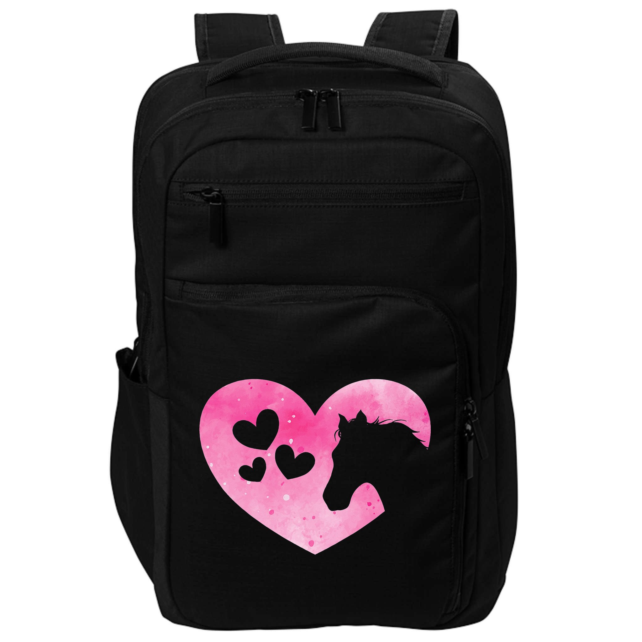 Heart Horseback Riding Cute Horse Lover Pink Horse Impact Tech Backpack