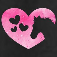 Heart Horseback Riding Cute Horse Lover Pink Horse Beanie