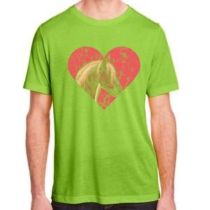 Heart Horse Racing Derby Horse Lovers Jockey Cow Ranchero Cool Gift Adult ChromaSoft Performance T-Shirt